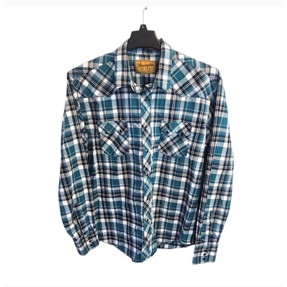 Wrangler Other - Wrangler Retro Premium XL Plaid Western Pearl Snap Shirt